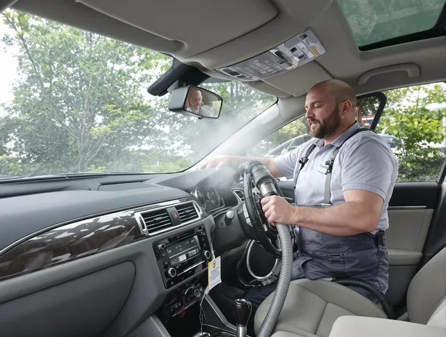 Westborough Air Duct Cleaning specialist performing professional car duct cleaning in Westborough
