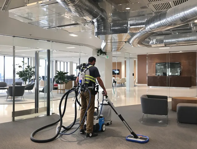 Commercial duct cleaning service by Westborough Air Duct Cleaning in Westborough