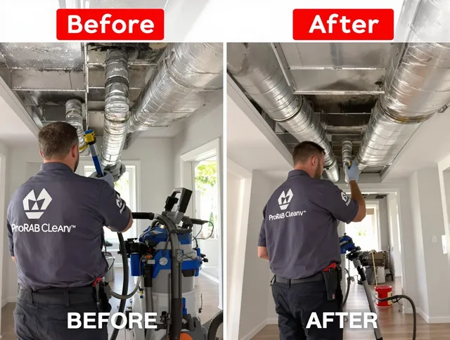 Westborough Air Duct Cleaning expert performing thorough residential duct cleaning in a Westborough home